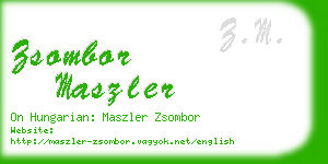 zsombor maszler business card